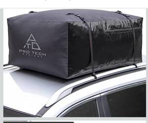 lot 9392 image: Voyager 15 Cubic Feet Waterproof Rooftop Cargo Roof Bag, No Roof Rack Needed UV-Protected PVC Semi-Coated Mesh, Welded Seams, Water Seal Zipper, 42 L x 34 W x 18 H