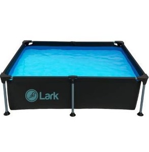 lot 9395 image: Lark 6 ft x 4 ft x 16.5 inches Above Ground Metal Frame Pool Puncture-Resistant 3-Ply Vinyl & Mesh Materials Quick Setup Patio Backyard - No Pump Included