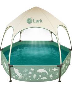 lot 9397 image: Lark 8 x 20 Metal Frame Pool with Canopy - UV Resistant Sunshade Canopy, Sprinkler Shower with Adjustable Mist Settings, Easy Installation - Perfect Canopy Pool for Summer Fun