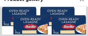 lot 9406 image: Barilla Oven-Ready Lasagne, 9 oz. Box - Pasta Made with Durum Wheat Semolina - Kosher Certified Pasta (Pack of 11)