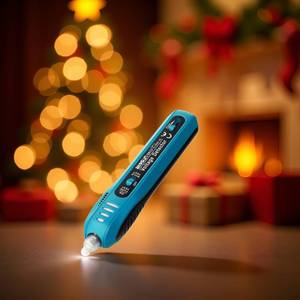lot 9472 image: allsun Christmas Light Tester, Non Contact Voltage Tester Pen for Incandescent String & Mesh Lights,with Bulb Remover Tool & Fuse Tester, Voltage Detector 12V-600V AC