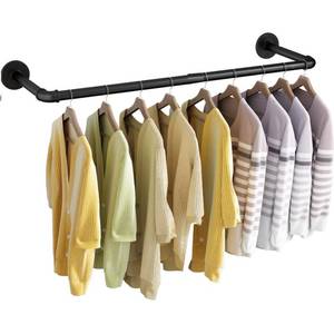 lot 9478 image: UlSpeed Wall Mounted Clothes Rack 21.06in, Industrial Pipe Wall Mount Clothing Rack, Heavy Duty Iron Garment Racks, Space Saver Multi-purpose Hanging Rod for Laundry Room, Closet Storage, 1 Pack
