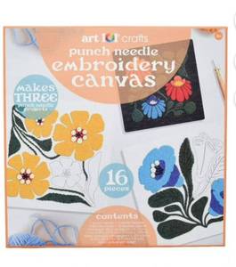 lot 9482 image: Art 101 Crafts Punch Needle Embroidery Canvas Kit
