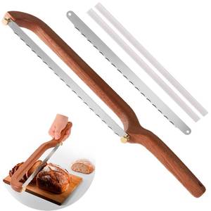 lot 9490 image: Uprichya Bread Knife for Homemade Bread Sourdough, Wooden Bread Bow Knife for Sourdough, Bread Slicer for Homemade Bread, Bread Saw, Sourdough Bread Cutter, Sharp and Even Slicing