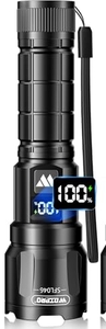lot 9495 image: Wdtpro LED Rechargeable Flashlight 1Pack, 3Modes Super Bright High Lumens Flashlights, Zoomable Tactical Flashlight with LCD Display, IP65 Waterproof Flashlights for Home Emergency Camping & Gifts Men