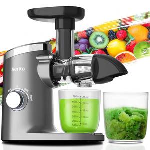 lot 9522 image: Aeitto Slow Masticating Juicer with Soft & Hard Modes, Quiet Motor, Juicer Machines Vegetable and Fruit, Juice Extractor machine, Easy to Clean with Brush