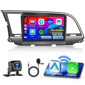 lot 9530 image: Inefala 264G Android 15 CarPlay Car Stereo Radio for Hyundai Elantra 2016-2018, 9 Touch Screen Compatible with Android Auto, AHD Backup Camera, Mirror Link, GPS, WiFi, FM RDS incomplete no wire harness
