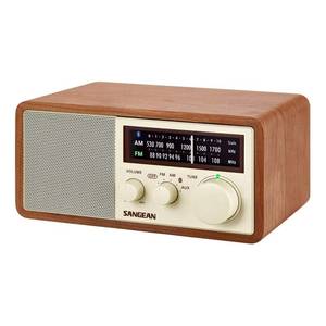 lot 9536 image: Sangean WR-16 AMFM Bluetooth Wooden Cabinet Radio