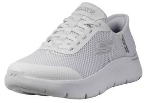 lot 9538 image: Skechers Womens Go Walk Flex Hands Free Slip-Ins - Grand Entry Sneaker, White, 10.5