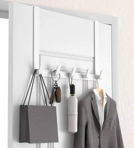 lot 9558 image: KitchLife Long Over The Door Hooks Hanger with 15.75 Extended Arms, Fits 1 38 Doors, L40U - Upgraded Thickened Heavy Duty Bathroom Accessories and Towel Rack Organization - 1 Pack, Glossy White