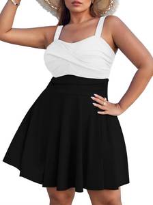 lot 9567 image: Sovoyontee Women Two Piece Plus Size Tankini Swimsuit with Bottom High Waisted Tummy Control Bathing Suit