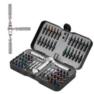 lot 9569 image: VMAN Ratchet Screwdriver Set, 66 in 1 magnetic Screwdriver sets, S2 Steel Bits, DIY Combination Flexible Shaft, Suitable for Furniture Assembly, Precision Electrical Appliance Repair, Bicycle Tools