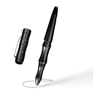 lot 9588 image: Origin-Joy 2 Pack Tactical Pens Self Defense, Military EDC Glass Breaker Pen for Men and Police, Personal Survival Metal Pen with 8 Black G2 Refills (AL03-Black)