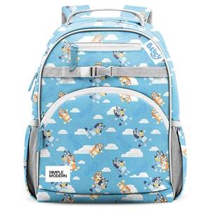 lot 9600 image: Simple Modern Large Bluey Kids Backpack for School Girls and Boys  Elementary Backpack for Teen  Fletcher Collection  Kids - 16 tall  Bluey Sky
