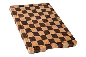 lot 9614 image: THETCHRY Cutting Boards for Kitchen, Checkered Cutting Board Upgraded, Acacia Wood Chopping Board with Juice Grooves & Handles, Large Butcher Block Serving Tray with Gift Box, 16.5 x 11.6 x 0.8
