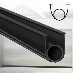 lot 9652 image: Gaahing Garage Door Bottom Seal Strip, 9.8 FT Replacement Weather Stripping, Impact Buffer Sealing Weatherstrip, Fits 516 T-End Double Track