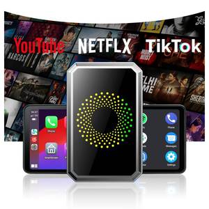 lot 9675 image: TOGUARDGO 3-in-1 Wireless Carplay Adapter Magic AI Box with Net-Flix YouTube TikTok Upgrade Wired Car Play to Wireless Support USB Drive for iPhone 10 and Android 13