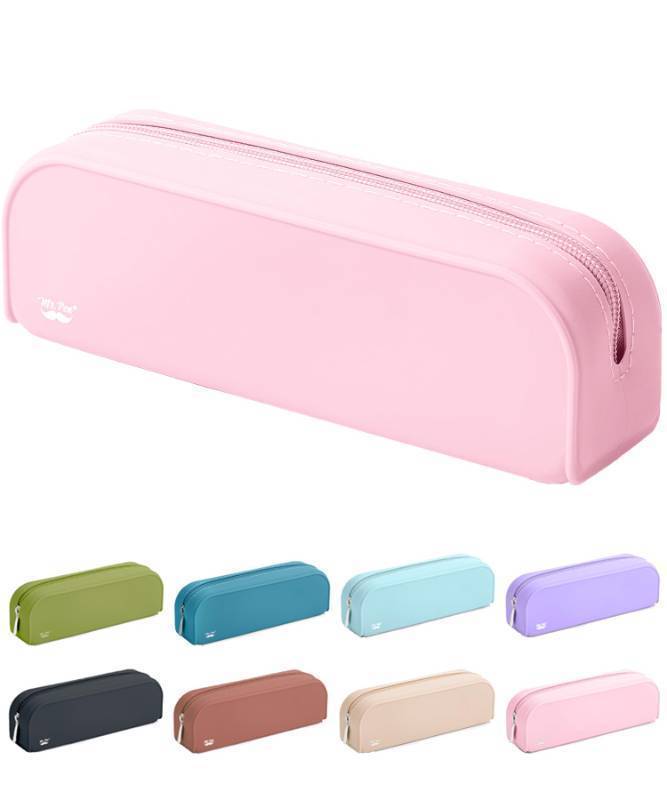 lot 27961 image: Mr. Pen- Silicone Pencil Case, Light Pink Pencil Pouch, Pencil Case Small, Pencil Pouch Aesthetic