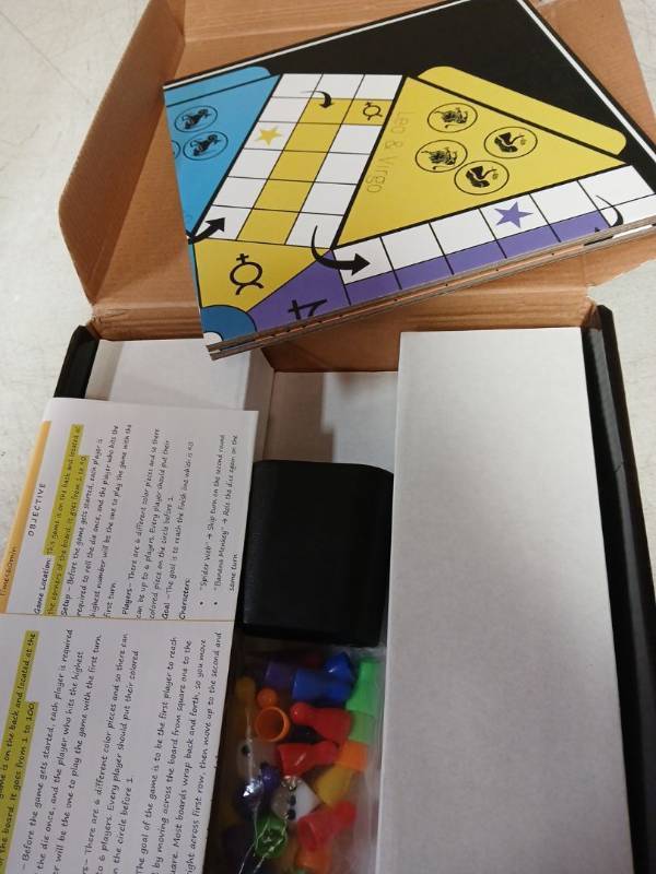 lot 47490 image: 3 In 1 Strategy Board Game Board Includes Chutes And Ladders,  Monkey Land,  And Ludo with Colored Game Pieces - Retail $15