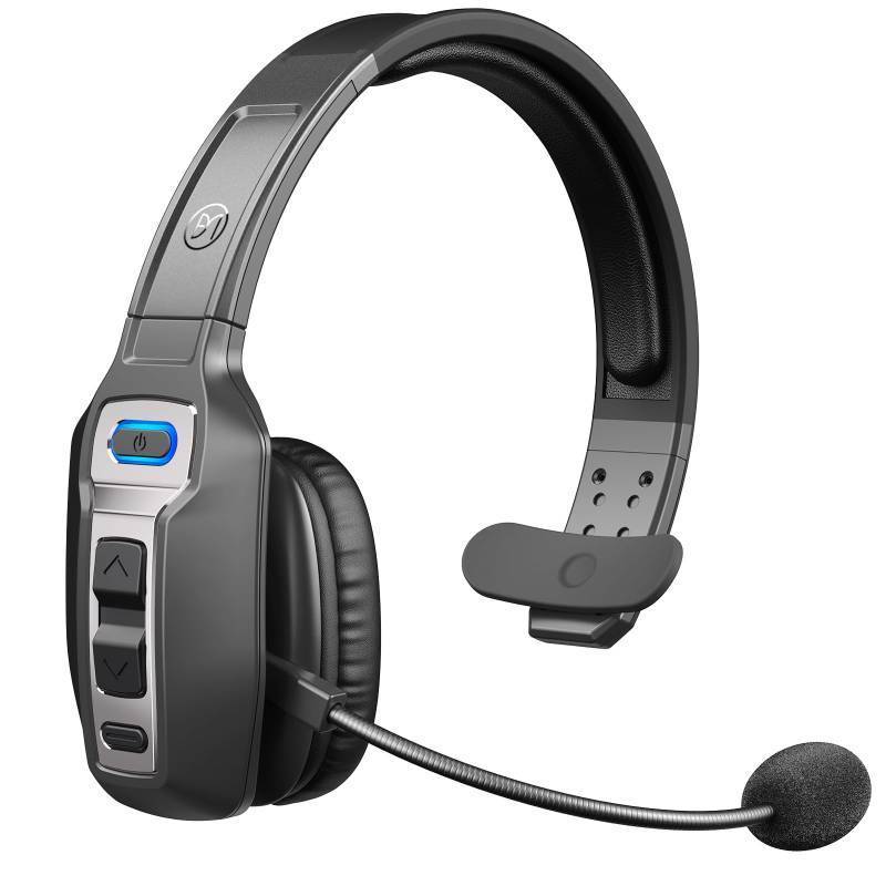 lot 47491 image: BRAMMAR Trucker Bluetooth Headset with AI Noise Cancellation Microphone, Trucker Headset with 65Hrs Talk Time & Mute Button, Multipoint Connection, Bluetooth Headsets Fit for Truck DriversCell Phones - Retail $40