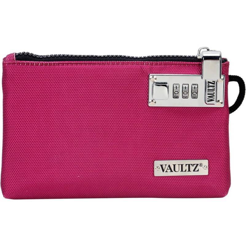lot 53877 image: Vaultz Locking Accessories Pouch, 7x10 Inches, Berry (VZ03989) - Retail $26