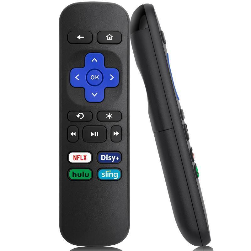 lot 53884 image: Universal Replacement Remote Control for Roku Express, for Roku Premiere, for Roku Box, for Roku Player, for Roku 1 2 3 4 NOT for Stick or TV - Retail $8