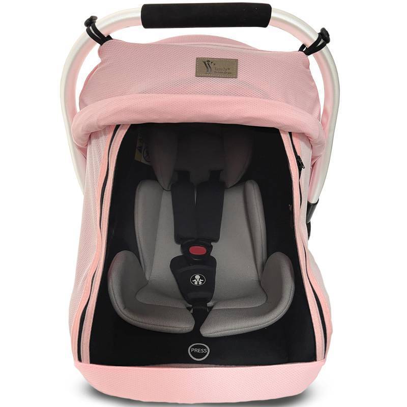 lot 28535 image: CarSeat Covers for Babies - Universal Baby Car Seat Covers for Girl Summer Infants Carseat Covers Breathable with Inner Bug Nets Covers Dustproof Privacy Shade Protection Baby Covers with Hoop