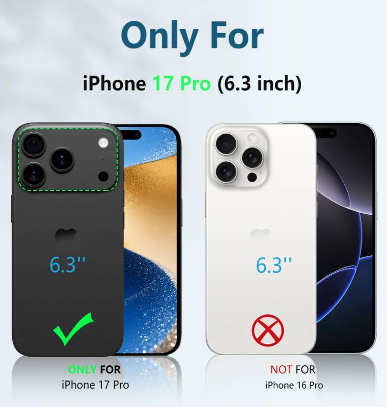 lot 28579 image: FNTCASE for iPhone 17 Pro Case Military Grade Drop Proof Protection Mobile Cover with Kickstand  Matte Textured Rugged Shockproof TPU  Protective Sturdy iPhone 17 Pro Phone Cases 2025 - Black