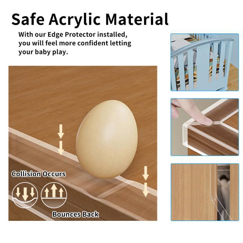 lot 54018 image: Edge Corner Protector Baby Proofing,Soft Clear Furniture Table Corner Guard & Edge Safety Cabinet Door Bumper,Crib Bumpers,Wall Protector,6.6ft(Width 0.8 in Thickness 0.08 in)