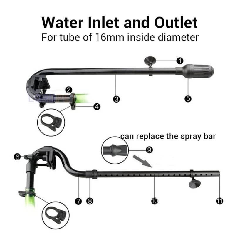 lot 54056 image: MiOYOOW Aquarium Water Inlet Outlet Tube Kit, Fish Tank Water Pipe Fittings Aquarium Canister Filter Inflow Outflow Kit for 302B 303B 402AB 403AB Filter, Inner Dia 16 mm Outer Dia 22mm