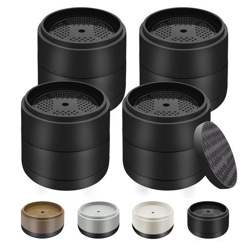 lot 56784 image: Furniture Risers Bed Risers Heavy Duty 1 inch, 2 inch, 3 inch, 4 inch Round Adjustable Bed Lifts Riser for Desk Legs Table Couch Sofa Chair Refrigerator Washing Machine (11 Inch, Black, 4 Pack )