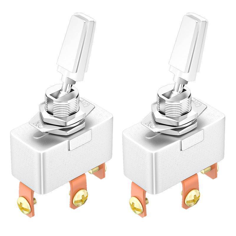 lot 53963 image: DaierTek ON-Off-ON 3 Position Toggle Switch 50 Amp 12V Heavy Duty 3 Way Toggle Switch SPDT 3 Pin 12 Volt for Automotive Car -2pcs