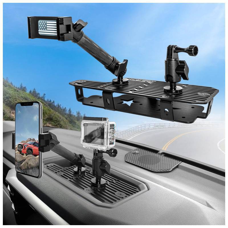 lot 56718 image: WXRYLYN 2024 Tundra Metal Dash Platform Phone Holder for 2022-2025 2026 Tundra & Sequoia