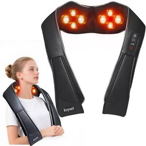 lot 23835 image: Joyset Neck Massager for Pain Relief Deep Tissue with Heat,Shiatsu Neck and Back Massager 4D Deep Kneading Massage for Shoulder,Gifts for Women Men Mom Dad Friend