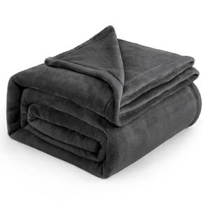 lot 23837 image: Bedsure GentleSoft Fleece Blankets Queen Size Dark Grey - Bed Blanket Soft Lightweight Plush Fuzzy Cozy Luxury Microfiber, 90x90 inches