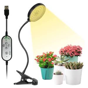 lot 23846 image: Grow Light 15W Sunlike Full Spectrum LED Plant Grow Lights with Timer Auto OnOff 4812H Waterproof Grow Lamp for Indoor Plants, 5 Dimmable Levels, Adjustable Gooseneck