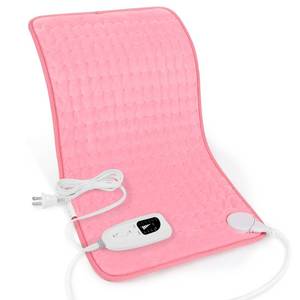 lot 23848 image: Deepsoon Heating Pad,Electric Heating Pads for Back,Neck,Abdomen,Moist Heating Pad for Shoulder,Knee,Arms,Legs,DryMoist Heat & Auto Shut Off,Christmas Gifts for Men and Women,BabyPink,24x12 Inch
