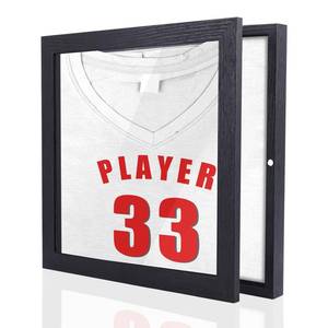 lot 23865 image: Penitue T Shirt Display Frame, 32.3x32.3cm13x13in Shadow Box Frame Wall Mount Picture Frames Display Case for Shirts Jerseys Memorabilia Medal Dried Flowers Photo (Black)