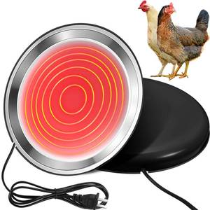 lot 23868 image: Chicken Water Heater for Winter Chicken Heated Waterer Base 110v 38w Surface Temperature Can Reach About 140 Fahrenheit Degree Poultry Drinker Electric Water Base(9.06 x 9.06 Inches,Black)