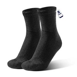 lot 23875 image: Alpaca Wool Diabetic Socks for Men Women Non Binding Wide Loose Fit Thick Warm Soft Seamless Moisture Breathable