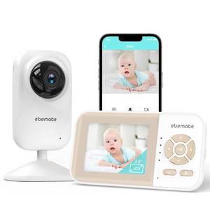 lot 23880 image: ebemate Video Baby Monitor Camera with 2.8 LCD Screen Video & Audio No Glow Night Vision,2-Way Talk Audio Cam Baby Monitoring 1200FT Range EBE28