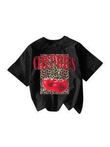 lot 29235 image: RoseSeek Womens Cherry Bow Graphic Tees Short Sleeve Crew Neck Summer T Shirt Tops for Women Trendy XL Black Cherry