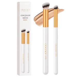 lot 29236 image: docolor Concealer Brush, 2PCS Angled Concealer Brushes Under Eye Mini Angled Flat Top Kabuki Nose Contour Brush for Concealing Blending Setting