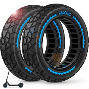 lot 39332 image: BANGTING 2PCS 6070-6.5 Scooter Tire Tubeless - 10x2.50 Front or Rear Replacement Puncture-Proof Solid Tires, 10x2.50-6.5 Airless Off-Road Tire for Segway G30G30DG30LPG30D II (Blue)