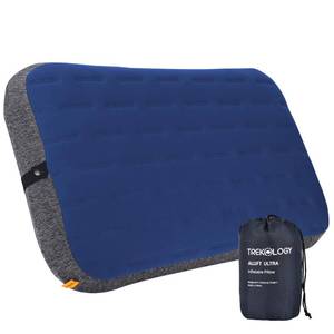 lot 39333 image: TREKOLOGY Camping Pillow - Large Inflatable (24x15) for Home-Like Comfort, Portable & Ergonomic, Easy to Clean, Durable & Leak-Proof, Removable Strap for Secure Fit ALUFT Ultra (Blue)