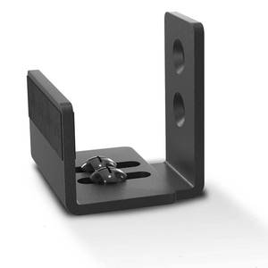 lot 39361 image: EaseLife Sliding Barn Door Bottom Floor Guide,U Shape,Flexible Adjustable Fit Distance,Flush Flat Bottom Design,Wall Mount System,for Door & Cabinet,Black