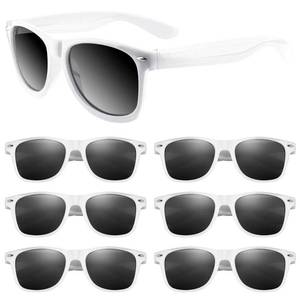 lot 39366 image: ASTARON Neon Novelty Sunglasses Novelty Sunglassesfor Summer Beach Wedding Party, Birthday Party Supplies Goody Bag Favors(White) 1 pair