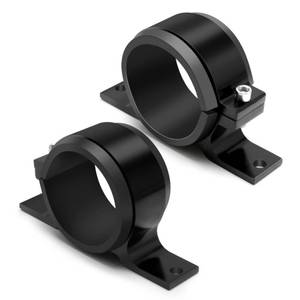 lot 39387 image: Universal Car Fuel Pump Fuel Filter Mounting Bracket Aluminum Clamp Holder with Rubber Insert, Black Hard Aluminum Anodized Accessories Suitable for Vehicle Fuel Oil Line (58 to 65 mm) 2 peice