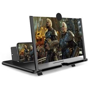 lot 39393 image: Smartphone Screen Magnifier 3D HD Foldable Amplifier Phone Stand with Adjustable Angle Gift for Mom Dad Family Portable Universal Enlarger Movies Gaming Video 14 inch