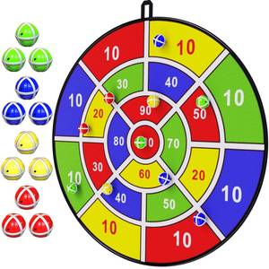 lot 39394 image: Large Dart Board for Kids, BooTaa Kids Dart Board with 12 Sticky Balls, Boys Toys, IndoorSport Outdoor Fun Party Play Game Toys, Birthday Gifts for 3 4 5 6 7 8 9 10 11 12 Year Old Boys Girls 29 inch